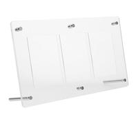 GALPADA Présentoir à Cartes de Collection 3 Compartiments en Acrylique Rigide Transparent de Baseball de Jeu Cadre de Rangement pour Exposition et Protection sur Bureau Accessoire