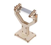 GALPADA Prisme Triangulaire Inspirant en Verre Optique avec Support en Bois pour Réflexion Précise et Réfraction Lumière, Outil Éducatif pour Laboratoires et Salles de Classe