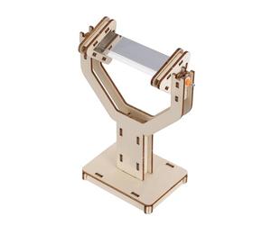 GALPADA Prisme Triangulaire Inspirant en Verre Optique avec Support en Bois pour Réflexion Précise et Réfraction Lumière, Outil Éducatif pour Laboratoires et Salles de Classe