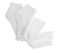 GALPADA Protection UV Pieds Lot de 2 Chaussettes Spa pour Pédicure Séparation des Orteils, Adaptées aux Soins des Ongles Gel UV en Salon Domicile