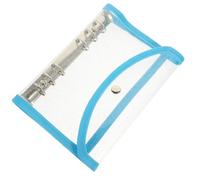 GALPADA Protège-classeur PVC Transparent Bleu Coque Rigide pour Cahier à Mobiles Couverture Esthétique pour Fournitures Scolaires et Bureautiques Protection Résistante et Légère