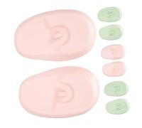 GALPADA Protège-oreilles Pour Teinture De Cheveux 4 Paires Silicone Imperméable Résistance Haute Température Confort Maison (rose Clair Vert Clair