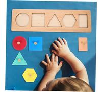 GALPADA Puzzle Panneaux Géométriques Bois pour Tout Petits Reconnaissance Couleurs et Formes Jeu Éducatif Sensoriel Montessori pour Développement Créatif et Coordination Main Œil