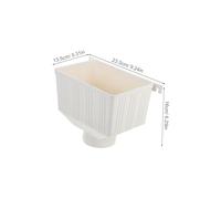 GALPADA PVC Rain Gutter Downspout Adapter Rainwater Diverter For Villas And Houses Easy Installation Water Collection System Rectangular PVC Pipe Connector Reduces Maintenance And