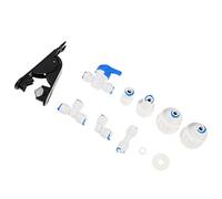 GALPADA Raccord de Conduite D'eau pour Machine à Glaçons et Cafetière, Kit Pratique en Pom Blanc Connexion Rapide, 1 Set 9 Pièces pour Installation Facile