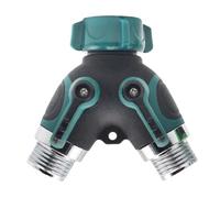 GALPADA Raccord Eau y Répartiteur Double Passage Pouce pour Tuyau Arrosage Jardin Vanne Rapide sans Outil