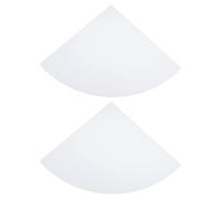 GALPADA Rack Mural Étagère d'angle en PVC Blanc Cassé, Organisateur Triangulaire pour Salle de Bain et Chambre, Installation Simple et Gain de Place