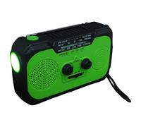 GALPADA Radio d'urgence à Énergie Solaire Portable Lampe de Poche LED et Manivelle, 2200mah, pour Camping et Préparation aux Catastrophes