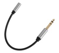 GALPADA Rallonge Câble Audio Mâle 6,35 Mm vers Femelle 3,5 Mm Tressée, Adaptateur Jack Stéréo, Extension Casque Audio Polyvalente pour Smartphone Tablette Pc, Connexion Fiable et Portable