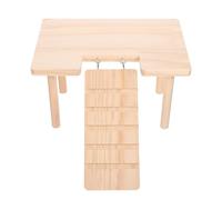 GALPADA Rampe Décorative en Bois U Petit Format pour Hamster et Cochon D’Inde Plateforme Multifonction Échelle Accessoire Bois Naturel Résistant aux Morsures pour Exercice et