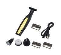 GALPADA Rasoir Électrique Multifonction Pour Hommes, Tondeuse à Poils De Nez, Étanche, Usb Rechargeable, Noir Et Doré, Utilisation Corps Complet, Voyage