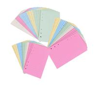 GALPADA Recharge de Papier Perforé pour Cahier Spirale Mobile Colorée et Feuilles Lignées et Blanches pour Prise de Notes Flexible au Bureau École