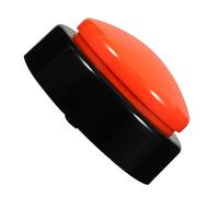 GALPADA Réveil Parlant Grand Bouton pour Personnes Âgées avec Alarme et Affichage Date Jour Adapté Aux Malvoyants sans Pile Design Robuste Orange Noir