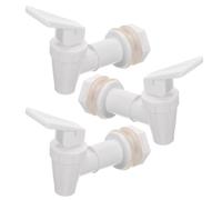 GALPADA Robinet de Remplacement en Abs Blanc pour Seau de Fermentation Bec Détachable et Contrôle Précis du Débit, Lot de 3 Pièces pour Distributeur de Boisson