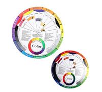 GALPADA Roue Chromatique pour Nail Art 2 Pièces en Papier Double Face Rotative, Nuancier Créatif pour Apprentissage et Mélange de Couleurs, Accessoire pour Femmes