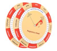 GALPADA Roue de grossesse 2 pièces avec graphique de suivi de grossesse imprimé en couleur avec calendrier et guide pour les futures mamans