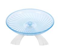 GALPADA Roue d'exercice Silencieuse pour Hamster et Souris en Plastique Bleu, Forme Soucoupe Volante Moderne, Ultra Silencieuse pour Cage Intérieure et Petits Animaux