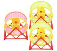 GALPADA Roue Silencieuse Jouet Sportif en Plastique pour Exercice Sain 3pcs pour Garder Animaux Actifs Couleur Aléatoire pour Hamster et Chinchilla en Famille ou Entre Amis