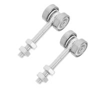 GALPADA Roulettes de Porte Coulissante 2 Pcs Galets Doubles à Roulements Diamètre 24 Mm Chariot de Porte Coulissante et Placard Galet de Rail Résistant à L’usure Matériel Quincaillerie