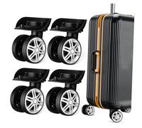 GALPADA roulettes Valise de Rechange 4 Pièces, Roues Pivotantes Abs Noires pour Trolley et Valise, Rotation Souple, Compatibilité Large pour Bagages