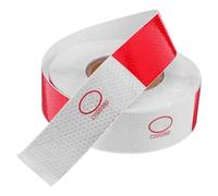 GALPADA Ruban Adhésif Réfléchissant Blanc Rouge Bande Adhésive de Sécurité Auto et Camion Surface Alvéolée Ultra Réfléchissante Étanche pour Véhicules et Remorques