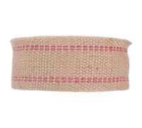GALPADA Ruban de Jute Tissé à Rayures Rouges 6 Cm X 10 M, Sangle Robuste pour Réparation de Meubles, Fournitures de Rembourrage et Décoration Rustique DIY