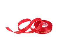 GALPADA Ruban de Satin Rouge Joyeux Noël 72,2 Pieds pour Bouquets Festifs | Polyester à Motifs Répétés, Facile à Nouer et Façonner, pour Couronnes, Projets Faits Main, Arbres