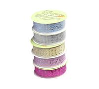 GALPADA Rubans Adhésifs Décoratifs Utilisation Créative et Décorative Lot de 5 en Dentelle Creuse Eva Design Élégant et Coloré Couleur Aléatoire pour Albums et Planners