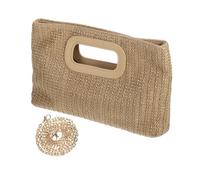 GALPADA Sac à Main à Herbe Simulée Amovible Pochette Tissée pour Sorties et Événements