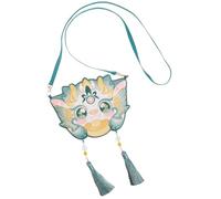 GALPADA Sac Brodé à Bandoulière Verte pour Garçon Fille Pochette Crossbody Vintage pour Cosmétiques Accessoire Traditionnel Chinois pour Nouvel An