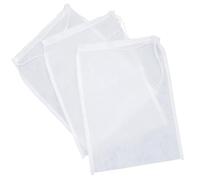 GALPADA Sachet Filtre en Nylon Blanc à Mailles Fines pour Lait de Soja et Lait de Noix, Réutilisable, 3 Pièces, 20x30 Cm, pour Filtrer Efficacement les Boissons Maison