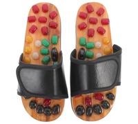 GALPADA Sandales De Massage Acupression Pour Les Pieds Noir | Noir, Pu Et Eva, 1 Paire De , Massage Par Marche, Confort Quotidien