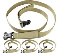 GALPADA Sangles à Boucle Réglables pour Bagages Lot de 4 Sangles D'arrimage en Tissu Résistant Kaki pour Valise et Paquet Adaptées au Camping et Déménagement