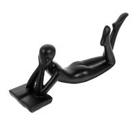 GALPADA Sculpture de Penseur en Résine 20 Cm pour Décoration Bibliothèque et Espace de Travail - Figurine Abstraite Minimaliste Idéale pour Lecteurs