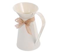 GALPADA Seau à Fleurs Vintage en Métal Pot De Fleurs Artistique Décoration Intérieure Poignée Pratique pour Fraîches Ou Séchées Style Rétro Petit Seau Décoratif