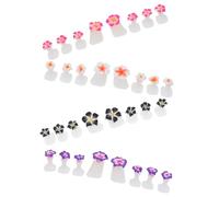 GALPADA Séparateurs D'orteils en Silicone Forme de Fleur pour Pédicure, 32 Pièces Réutilisables Design Délicat, pour L'art des Ongles Correction des Orteils