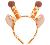GALPADA Serrage-tête en Peluche Girafe Mignon Oreilles et Cornes, Léger et Décoratif, pour Fête Costumée et Cosplay, Bandeau pour Femme Style Cartoon