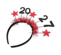 GALPADA Serrage-tête Rouge 2027 pour Célébration Nouvel An Étoiles Décoratives, Confort Toute la Journée en Tissu Non Tissé et Plastique Léger