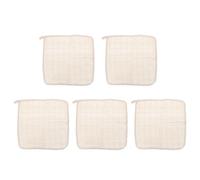 GALPADA Serviette Exfoliante Carré Beige 5 Pièces en Lin pour Mousse et Massage pour Bain