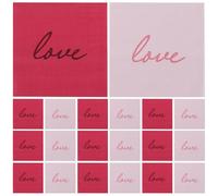 GALPADA Serviettes en Papier Absorption Forte et Durabilité Saint-valentin 80 Design Romantique Couleur Aléatoire pour Mariages et Fêtes en Intérieur ou Extérieur