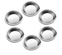 GALPADA Set de 6 Plateaux de Peinture en Acier Inoxydable Argenté pour Artistes et Amateurs, Palettes Multifonctions Séparation des Petites Parties pour Model Painting et Dessin
