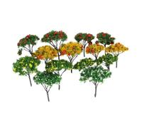 GALPADA Set de Arbres Miniatures Plastique pour Modèle Décors de Train et Paysages Miniatures Arbres Artificiels Variés pour Maquettes Architecture et Dioramas de Bricolage