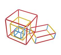 GALPADA Set de Jouets de Construction Géométrique pour Garçon Fille de Paille Connecteurs pour Développement des Compétences Motrices et Modèles Mathématiques