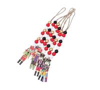 GALPADA Set de Pendentifs Décoratifs Noël avec Perles Soldats Noix Peints Décor Suspendu pour Sapin et Maison
