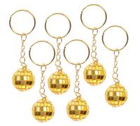 GALPADA Set de Porte-clés en Plastique et Verre Accessoires Chic Lot de 12 Boule à Facettes Disco Rétro pour Décoration Intérieure de Voiture et Fête