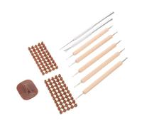 GALPADA Set D'outils de Sculpture pour Argile en Bois et Plastique avec Tampons Lettres et Chiffres pour Projets Faits Main et Modelage Précis
