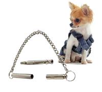GALPADA Sifflet pour Chiens Ultrasonique en Cuivre Léger Sifflet Sonore Puissant pour Entraînement et Rappel avec Cordon Argenté