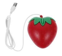 GALPADA Souris USB Filaire Compacte pour Ordinateur Portable, Souris Ergonomique pour Fille Couleur Rose Fraise, Petite Taille Bureau et Jeux, Accessoire PC Portable Léger et Mignon