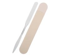 GALPADA Spatule de Maquillage pour Mélanger le Fond de Teint en Acier Inoxydable Confortable à, Outil Double Tête pour Nail Art et Makeup Professionnel