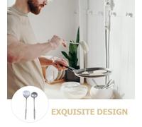 GALPADA Spatule et Cuillère Louche en Acier Inoxydable 2 Pièces Ustensiles Cuisine Résistants à la Chaleur Adaptés pour Cuisson et Service Design Trou Suspendre Pratique Facile à